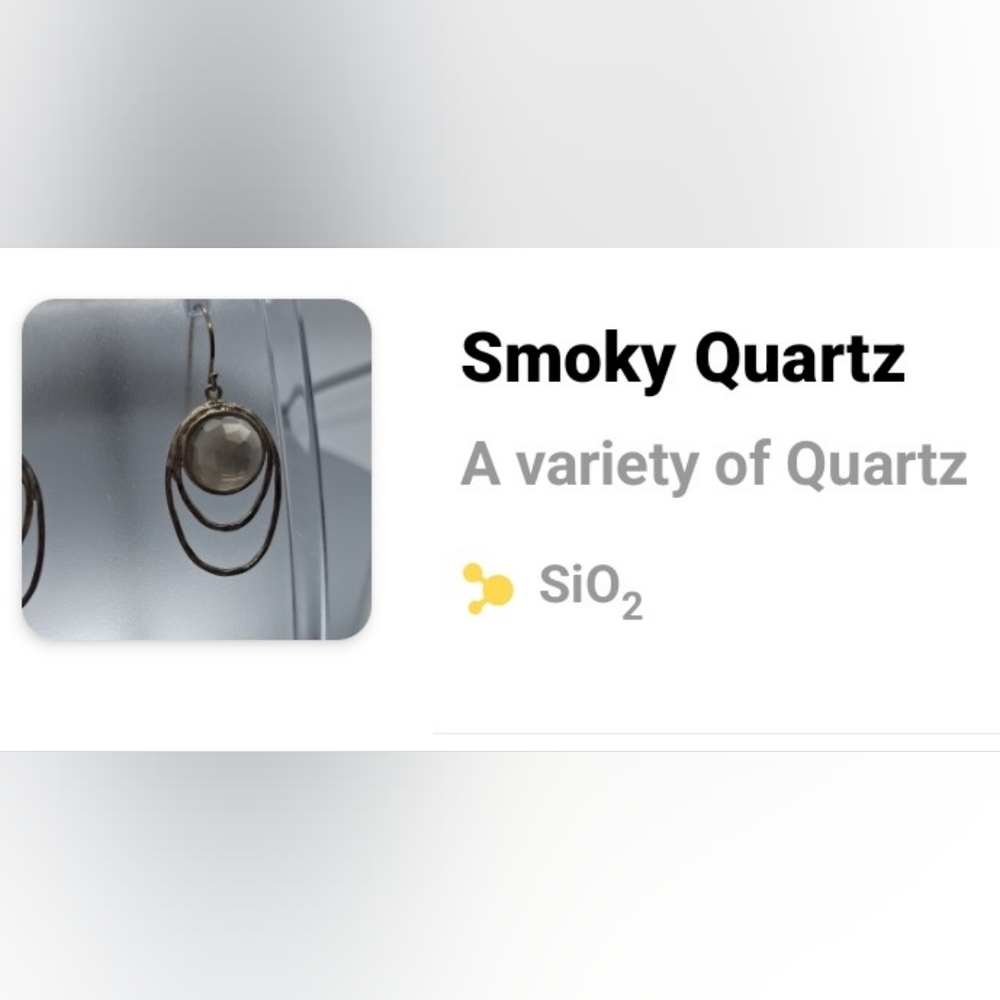FLASH SALE Smoky Quartz and Sterling silver hook Earrings made in Israel 925 - Picture 8 of 8